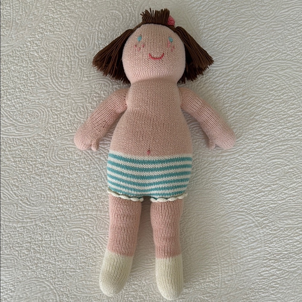 Blabla Knit Doll brown hair blue eyes